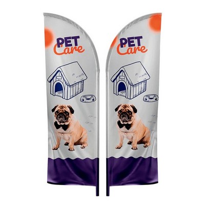 IMPORT 12' Double-Sided Feather Flag with Ground Spike